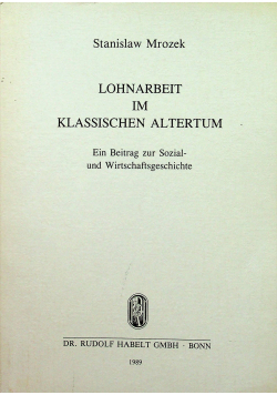 Lohnarbeit im Klassische Altertum