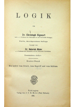 Logik tom I 1921 r