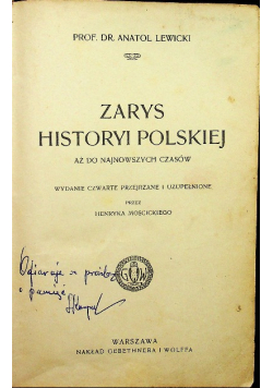 Zarys Historyi Polskiej aż do najnowszych czasów 1907 r