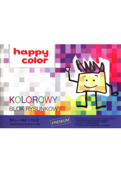 Blok rysunkowy kolorowy A4 15 kartek Happy color