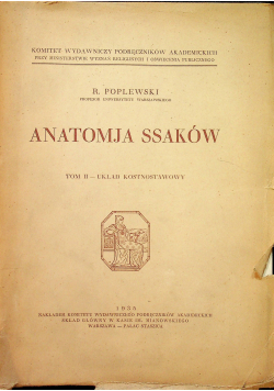 Anatomja ssaków tom II 1935 r.
