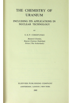 The Chemistry of Uranium