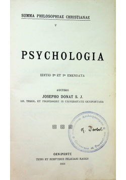 Psychologia / Theodical 1914 r