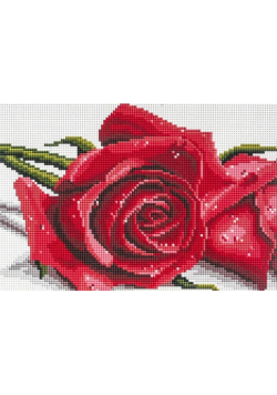 Diamentowa mozaika - Czerwone róże 20x30cm
