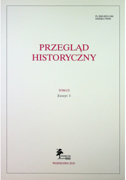 Przegląd historyczny Tom CI Zeszyt 3