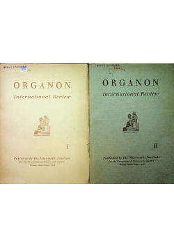 Organon International Review Tom 1 i 2 1938 r.