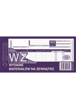 WZ Wydanie materiałów na zewnątrz 351-8