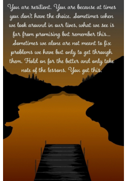 Inspire Notebook - Resiliance Cover Message - Blank Lined Paper
