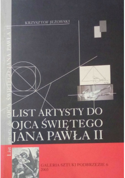 List artysty do ojca świętego Jana Pawła II