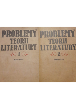 Problemy teorii literatury Tom I i II
