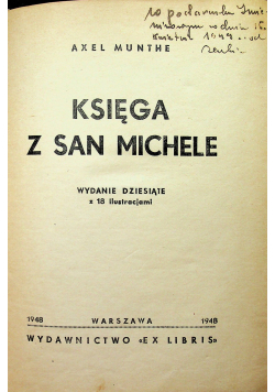 Księga z San Michele 1948r.