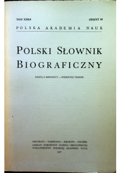 Polski Słownik Biograficzny Tom XXII/4