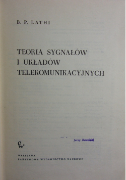 Teoria Sygnałów i układów Telekomunikacyjnych