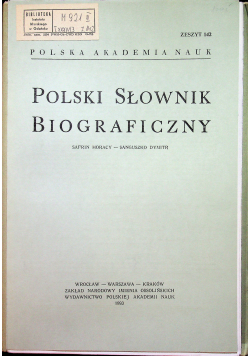 Polski słownik biograficzny zeszyt 142