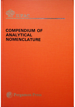 Compendium of analytical nomenclature