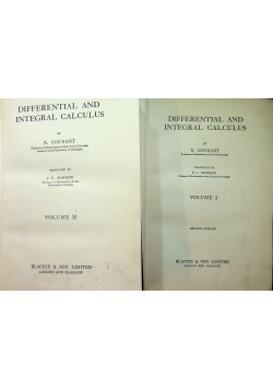 Differential and integra calculus tom I i II 1949r