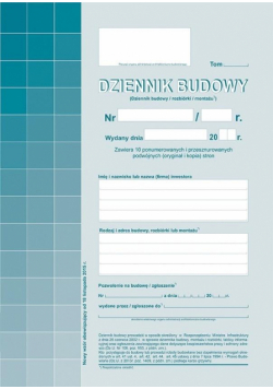 Dziennik budowy 603-1