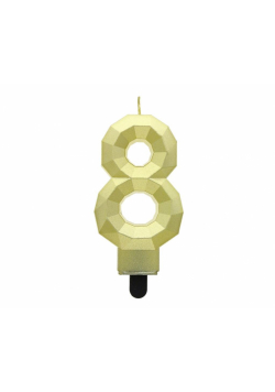 Świeczka Cyfra 8 Diament 7.6cm