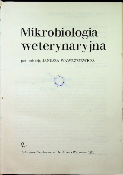 Mikrobiologia weterynaryjna