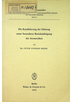 Die Kanalisierung der Haftung