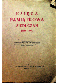 Księga pamiątkowa Siedlczan 1927r