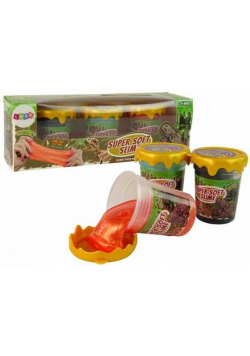 Slime brokatowy dinozaury DIY miękki 3 kolory