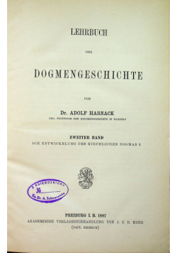 Sammlung Teologisher Lehrbucher / Lehrbuch der Dogmengeschichte 1997 r.