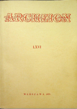 Archeion Tom LXVI