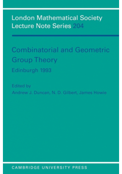 Combinatorial and Geometric Group Theory, Edinburgh 1993