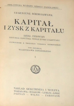 Kapitał i zysk z kapitału  1924 r