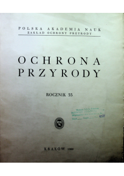 Ochrona przyrody rocznik 33