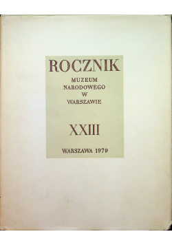 Rocznik  Muzeum Narodowego w Warszawie XXIII