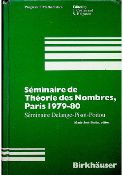 Seminaire de Theorie des Nombres paric