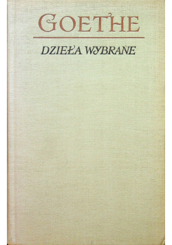 Goethe Dzieła wybrane