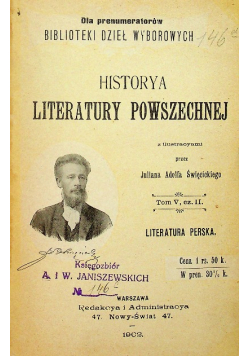 Historya literatury powszechnej Tom V Część II 1902 r