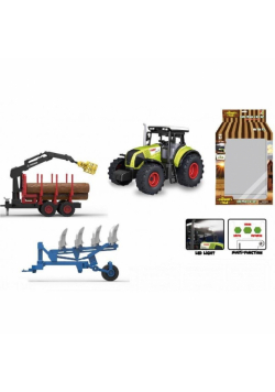 Traktor z dwiema przyczepami i dźwiękiem