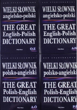 Wielki słownik polsko angielski 4 tomy