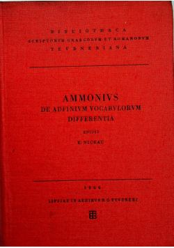 Ammonivs de adfinivm vocabvlorvm differentia