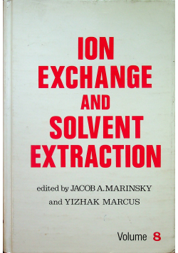 Ion exchange and solvent extraction volume 8