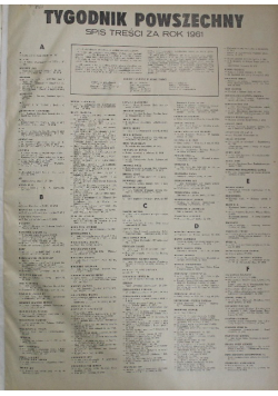 Tygodnik Powszechny Nr 1 do 53 1961 r