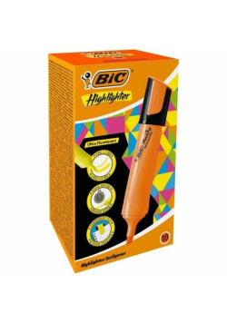 Zakreślacz Flat pomarańczowy (10szt) BIC