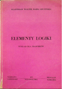 Elementy logiki wykład dla prawników