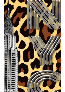 Iconic Chrysler Building New York City  Leopard  Drawing Writing journal