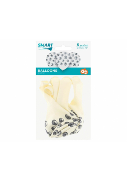 Balony Piłka Nożna czarno-białe 30cm 5szt