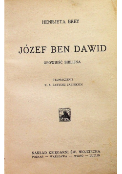 Józef Ben Dawid 1928 r.