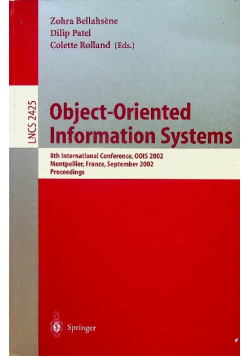 Object Oriented Information Systems 8th International Conference OOIS 2002 Montpellier France September 2002 Proceedings
