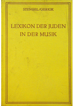 Lexikon der juden in der musik 1940 r.
