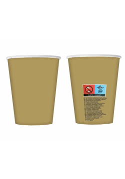 Kubeczki papierowe złote 270ml 8szt