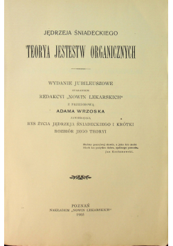 Teorya jestestw organicznych 1905 r.