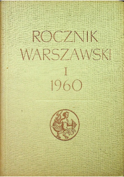 Rocznik Warszawski I 1960